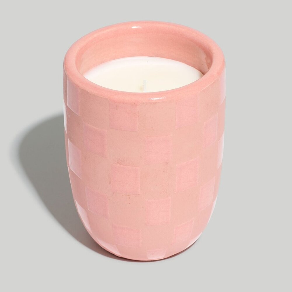 New Madewell Checkered Ceramic Soy Wax Candle